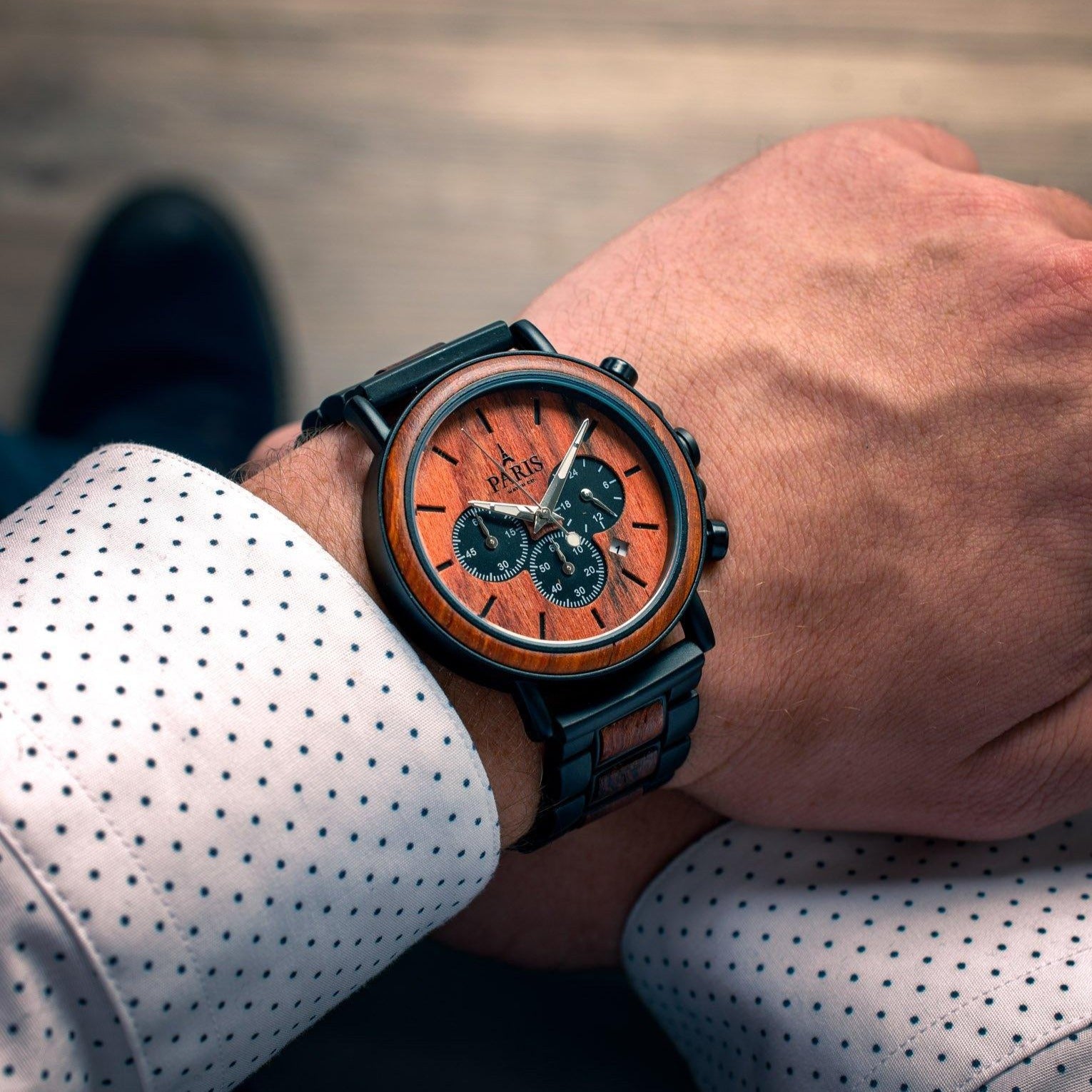 Chrono Charisma - Paris Watch Company #color_Royal Crimson